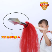 Red Ribbon Gun Performance props Childrens Day stage props for primary and secondary school students Martial arts spear safety gun head red cherry gun