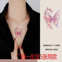 Color cherry butterfly butterfly kkbone tattoo waterproof woman persistent wrist arm flowers cute sexy simulation in