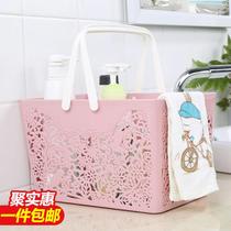 Bath Basket South Korea Cute Bath bath Bath Basket Bathroom containing framed plastic in hand bathing basket Wash Toiletries