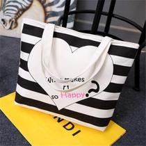 2020 Summer New Pint Canvas Bag Woman Single Shoulder Bag Zipped to buy food eco-friendly shopping bag portable sail cloth bag student body bag