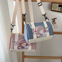 Skew Satchel Girls Cute Ins Girl Hearts 2021 Pop New Students Little Fresher Fairy 100 lap single shoulder Han version