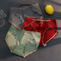 Underwear Lady Pure Cotton Antibacterial no-mark Teenage Girl Birthday Ensemble waist All cotton New 2021 Burst Fashion Shorts Head