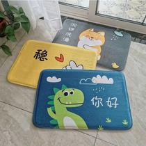 Bathroom Absorbent Ground Mat Cartoon Entrance Door Mat Bedroom Toilet Anti Slip Ground Mat Pet Mat Washable