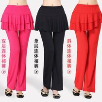 Super fire square dance tight clothing new fashion practice clothes Latin dance performance dance pants pants dance pants skirt