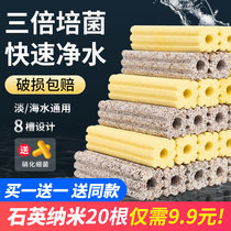 Bacterial house filter material Fish tank filter material Aquarium bottom filter fish pond Nano nitrifying bacteria ceramic ring filter cotton device