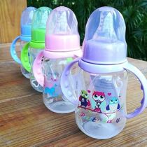 150ML bottle-resistant milk bottle with handle plastic PP automatic straw baby anti-explosion gas explosion proof