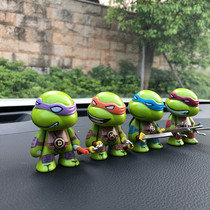 Teenage Mutant Ninja Turtles car ornaments Anime dolls high-end car decorations Creative ins car center console model