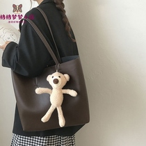 Large Capacity Package Girls to put computer students in class Big 2021 Chaonets Red Retro Totbag Han Edition Fashion Single