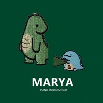 Cartoon Cartoon Embroidered Cloth Patch Couple Clothes Patch Patch Dragon and Xiang Bag Jeans Decorative-to-stick Self-adhesive Burn-Free