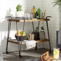 European kitchen mobile food delivery trolley household iron retro trolley restaurant cake tea drink trolley