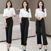 2022 new beauty master SPA sauna work clothes female waist and restaurant foot bath technician clothing trouser suit