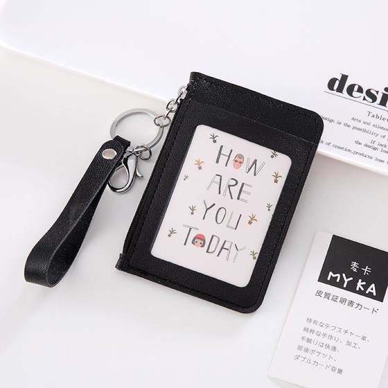 Korean version of pu leather coin wallet card cover with bracelet card bag for ladies student portable card clip cross-border
Korean version of pu leather coin wallet card cover with bracelet card bag for ladies student portable card clip cross-border