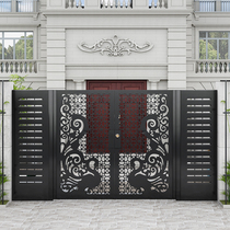 Villa Courtyard Gate Double Open Door Countryside Yard Gate Home Iron Art Outdoor Patio Door Stainless Steel Open Door