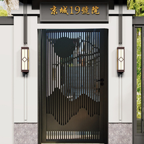 Modern Villa Small Courtyard Door Single Open Hollowed-out Iron Art Outdoor Yard Small Door Courtyard Garden Entrance Door Chinese set to do