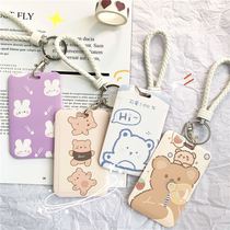 Card Bag House Cardholder Personal One-Piece Plastic Cute Ins Wind Citizen Bus Card Protective Sleeve Students Hang Bags