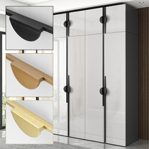 Cabinet door handle wardrobe modern minimalist High-end Light Lavish Minimalist Cabinet Subdrawer Black Gold Chinese Doorknob