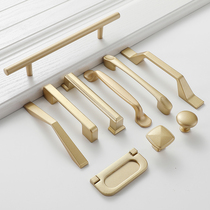 cabinet door handle golden light lavish Nordic wardrobe door drawer solid handle cabinet shoe cabinet handle modern brief