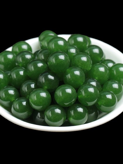 7a Hetian jade jade jade jade hopin 산란 구슬 시금치 그린 jade round 비드 DIY 수제 구슬 브레이슬릿 목걸이 7a Hetian jade jade jade jade hopin 산란 구슬 시금치 그린 jade round 비드 DIY 수제 구슬 브레이슬릿 목걸이