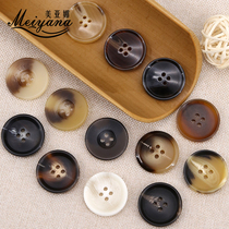 High-end suit buttons blouses windbreakers buttons round resin coats clothes decorative buttons accessories
