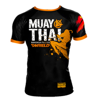 Muay Thai Sanda Fighting Tight Short Sleeve MMA Spreading Wulin Wind UFC Fighting Summer Men and Women High Bomb Quick Dry Clothes Customization