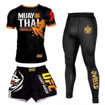 Venom Muay Thai fight tight three-piece T-shirt shorts UFC men and women boxing Sanda fighting training uniforms