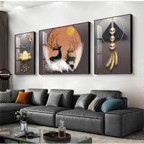 Living room decoration painting sofa background wall decorative painting modern light luxury living room hanging painting abstract Triple painting wall painting wall painting mural