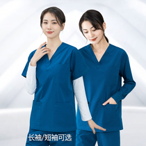 Hand washing clothing female doctor clothing cotton male brush hand clothing long-sleeved suit short-sleeved beauty salon hospital operating room overalls