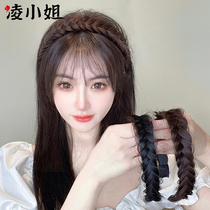 Fishbone braided wig hair band twist braided hair braided hair band net red wig braided hair band hair band headdress press wig