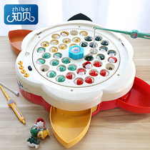 Khibei children fishing toys electric magnetic baby Yi Yi early teaches 1 to 2 3 years old and a half boy 4 little girl