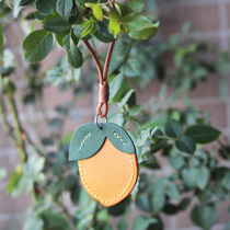 Lemon leather bag jewelry pendant handmade custom cute car pendant keychain pendant