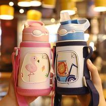 Boys kettle childrens thermos cup Primary School students duckbill drinking kettle baby kindergarten anti-drop portable stainless steel drink