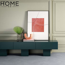 home Nordic minimalist modern baking lacquered TV cabinet ink green light extravagant small-to-be-like board room customised