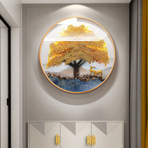 Round Decoration Painting in the family Xuanguan Corridor End of light Luxurious Three-dimensional Painting Restaurant Painting Kitchen Mural Dining Hall Hung Painting Deer