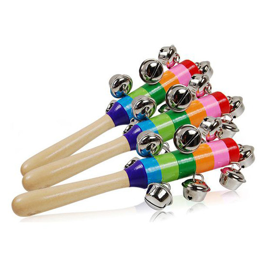 Wooden string bell stick bell hand-rock children's early education percussion instrument baby baby listening training seven-color pick-up ring
Wooden string bell stick bell hand-rock children's early education percussion instrument baby baby listening training seven-color pick-up ring