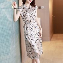 Heavy Pound True Silk Dress Moms 2022 Summer Dress New Middle Aged Mulberry Silk SLIM TEMPERAMENT LONG DRESS CHILD