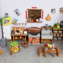 Net Red Cooking Small Kitchen Over Home Dinner Table Toys Mini Pediatric furniture can cook authentic versions of the full set