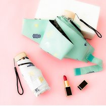 Six Fold Bale Palm Pocket Umbrella Clear Rain Super Mini Thumb Umbrella Small Light Small Light Five Fold Umbrella Portable