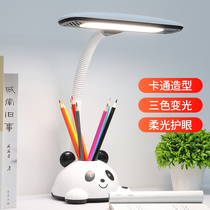 LED Desk Lamp Eye Protection Desk Writing Homework Elementary School Students Study Special Bedroom Bedside Plug-in Electric Style Dormitory Cartoon Light