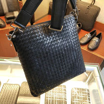 BV WHQN MAQH new leather single shoulder bag young man hand knitting slant bag