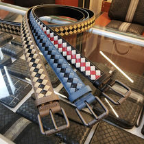 BV WHQN MAQH new belt two color weaving male and female fetal skin hand-formed needle belt