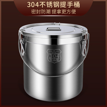 Iron Barrel Drum Stainless Steel Oil Barrel 304 Food Grade Thickened Edible Oil High Temperature Resistant To Soup Pot Commercial Large Capacity