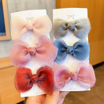 Korean children's hairpins Summer lovely headdress 2022 new butterfly knot hairpins girl flower hair accessories