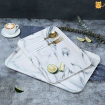 Marble pallet manufacturer direct sale spot marble trays Home rectangular water glass tray minimalist about tea tray Put tea