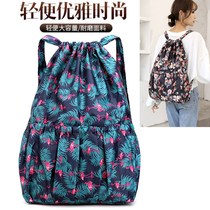 Leisure folding travel backpack corset pocket drawstring bag light folding storage bag shopping shopping bag backpack shoulder bag