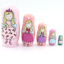 Set doll Russia 100 layer tourism wooden crafts angel girl Russian hand painted five layer doll 5 layer