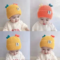 Knitted hat baby baby hat autumn and winter warm wool hat Korean version of tide cute super cute baby winter thickened