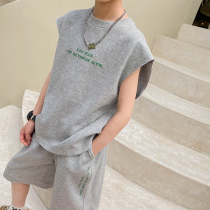 Trendy boy vest suit summer 2022 personal child handsome thin money net red sleeveless loose summer suit cool