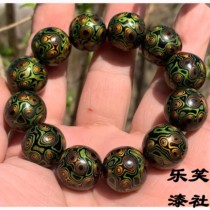 Large Lacquer Beads Single Pearl Black Gold Japan Great Lacquer Rhinoceros Leather Lacquer Handstring Foe Beads Hand Strings To Send Old Foreign