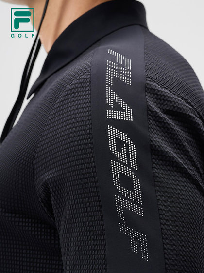 Fila 공식 골프 남자 니트 라펠 단축 폴로 셔츠 2025 여름 스포츠 통기성 티셔츠 Fila 공식 골프 남자 니트 라펠 단축 폴로 셔츠 2025 여름 스포츠 통기성 티셔츠