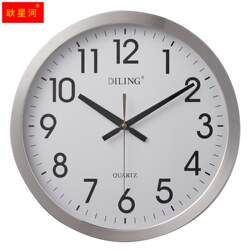 Simple Diling wall clock alloy frame home office electronic clock silent quartz clock 9103